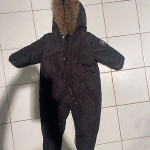 ROTHSCHILD Black Infant Baby Bunting Snowsuit Onsie Coat 6-9 months
